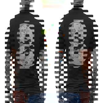 8 Year Old Rock Climbing 8th Birthday Adventures Climber Men's Back Print T-Shirt | Mazezy