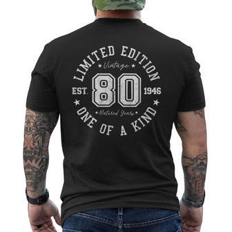 80 Years Old Vintage 80Th Birthday 1946 Limited Edition Men's T-shirt Back Print | Mazezy