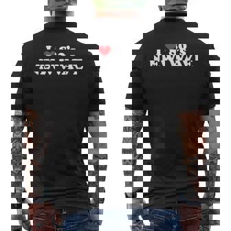 80's Music I Heart Love 80's New Wave Men's Back Print T-Shirt | Mazezy