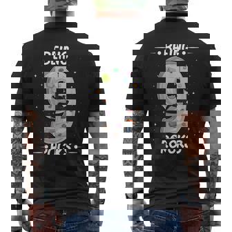 9 Year Old Rock Climbing 9th Birthday Adventures Climber Men's Back Print T-Shirt | Mazezy