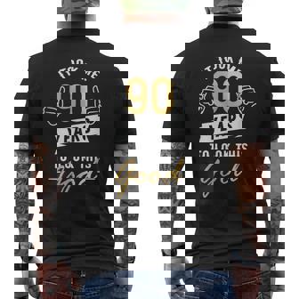 90歳 誕生日 お祝い 90歳 メンズTシャツ バックプリント - Kawaiitshirt