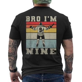 9Th Birthday Ice Hockey Boy 9 Year Old Hockey Player Men's T-shirt Back Print - Thegiftio UK