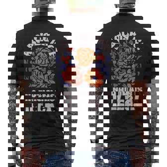 Abolish Ice No Human Is Illegal Immigration Rights Protest Men's T-shirt Back Print | Seseable UK