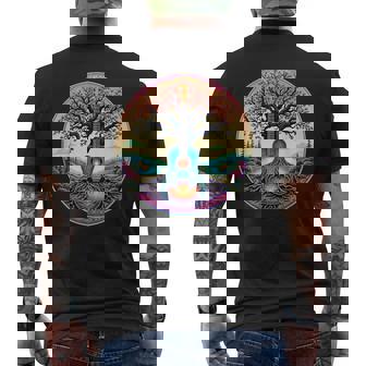 Acoustic Guitar Tree Of Life Lake & Forest Nature Guitarist Men's T-shirt Back Print | Seseable FR