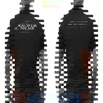 Acta Non Verba Actions Not Words Latin Proverb Men's T-shirt Back Print - Thegiftio