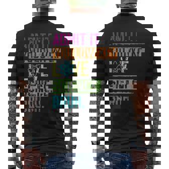 Admit It You Low Key Love Science Bruh Science Teacher Men's T-shirt Back Print - Monsterry