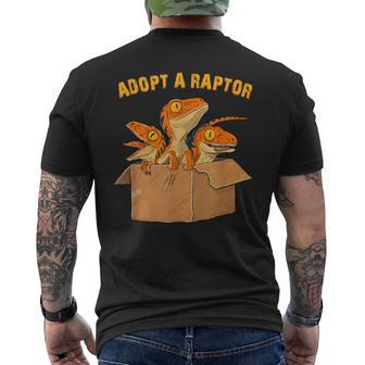 Adoptiere Ein Lustiges Raptor- Die Tollsten Haustiere T-Shirt mit Rückendruck - Geschenkecke
