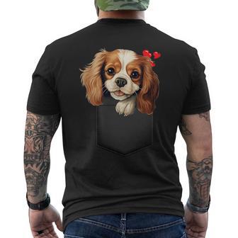 Adorable Chien Dansotre Poche Cavalier King Charlespaniel T-shirt imprimé au dos - Cadeauxyz