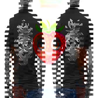 Adorable Estilo De Dibujos Animados De Fresaonriente Camiseta Hombre Estampado Espalda - Regaloses