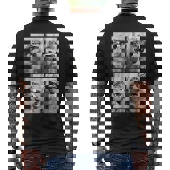 Adorable Hedgehog Sunglasses Animal Photo Forest Animal Men's T-shirt Back Print | Mazezy