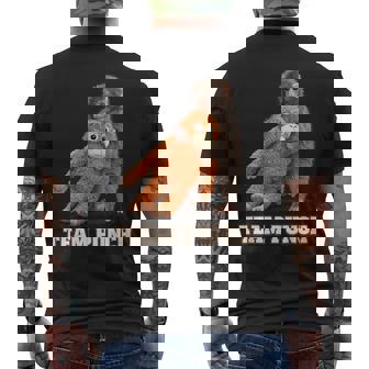 Adorable Monkey Punch Baby Graphic Team Punch Big Love Men's T-shirt Back Print | Mazezy