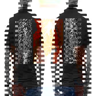 Africa アフリカ Animal Print Africa Is Calling メンズTシャツ バックプリント - Kawaiitshirt