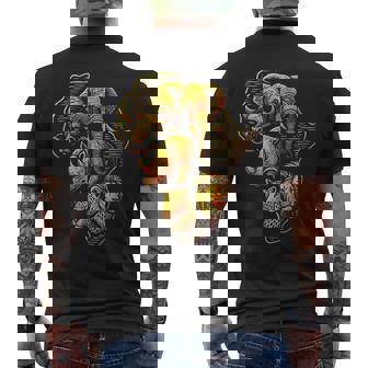 African Safari Adventure Big 5 Savannah Park Lion 2025 Men's Back Print T-Shirt | Mazezy