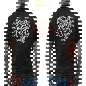 Aggies Love Leopard Heart Fashion For Students Men's T-shirt Back Print | Seseable FR