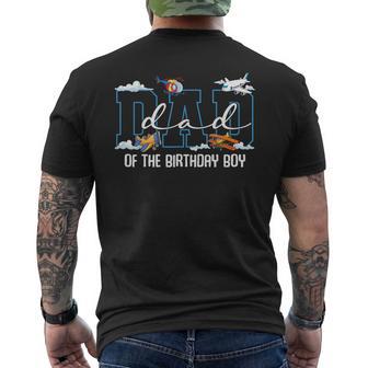 Airplane Birthday Boy Dad Of The Birthday Boy Plane Men's T-shirt Back Print - Thegiftio UK