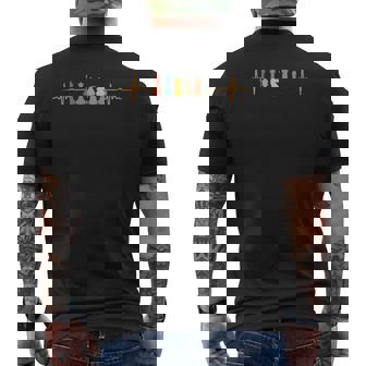 Ajedrez Latidos Del Corazón Ajedrecista Regalo Retro Manga Larga Camiseta Hombre Estampado Espalda - Regaloses