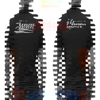 Alabama Vintage Varsity Distressed Throwback Style Men's T-shirt Back Print | Mazezy