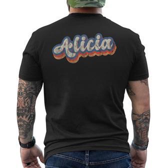 Alicia Camisa Con Nombre Personalizado Letras Personalizadas De Los Años 70 Camiseta Hombre Estampado Espalda - Regaloses