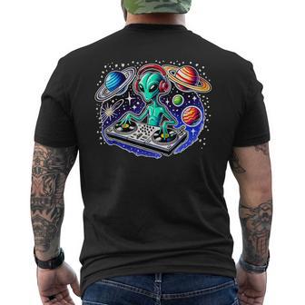 Alien Dj Cosmic Space Rave Edm Music Festival Alien Men's T-shirt Back Print - Thegiftio UK