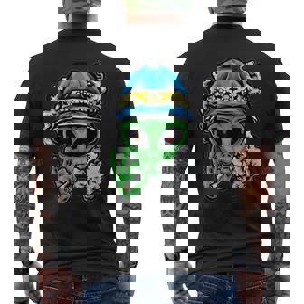 Alien Fumar Hierba Divertido Marihuana Alien Ufo Cannabis 420 Camiseta Hombre Estampado Espalda - Regaloses