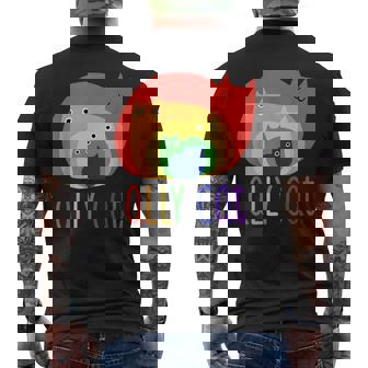 Ally Cat Lgbtq Support Pride Gay Cute Rainbow Cats Men's T-shirt Back Print | Seseable UK