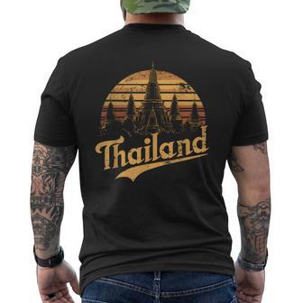 Amante De Tailandia Recuerdo Retro Deacaciones Tailandés Al Atardecer Camiseta Hombre Estampado Espalda - Regaloses