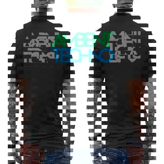 Ambient Techno Chillout Dub Tech Study Focus Men's Back Print T-Shirt | Mazezy