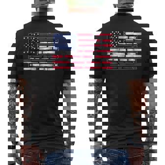 America Us Flag Books Library Reading For Book Lover Reader Men's T-shirt Back Print - Thegiftio