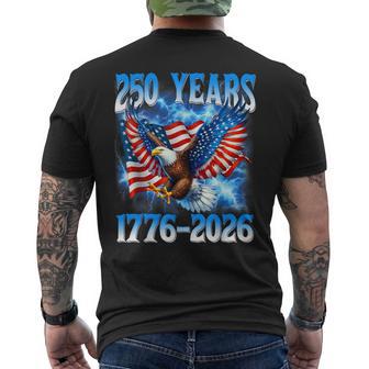 American Flag Eagle 250 Years 1776-2026 250Th Birthday Men's T-shirt Back Print - Thegiftio UK