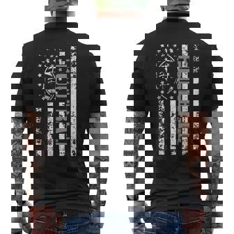 American Flag Football Patriotic Football Men's Back Print T-Shirt | Mazezy