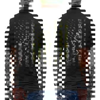 American Football Player Camo US Flag Men Boy Kids Men's Back Print T-Shirt | Mazezy