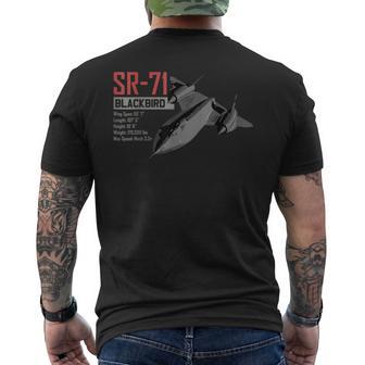American Reconnaissance Aircraft Sr71 Blackbird Men's T-shirt Back Print - Thegiftio UK