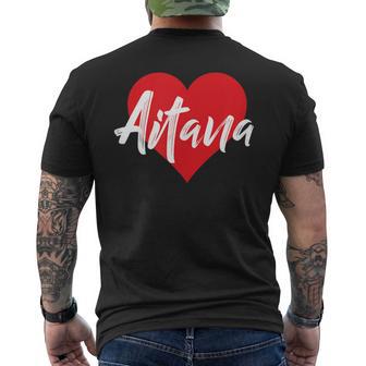 Amo A Aitana Primer Nombre Yo Corazón Camiseta Hombre Estampado Espalda - Regaloses