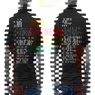 Amo Il Cinema E Il Mio Cane Cinefili Film Festival Registi T-shirt da uomo con stampa posteriore - Novitaregali