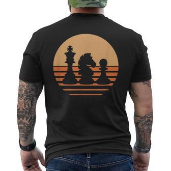 Amoureux Des Échecs Coucher Deoleil Roi Cavalier Et Pion T-shirt imprimé au dos - Cadeauxyz