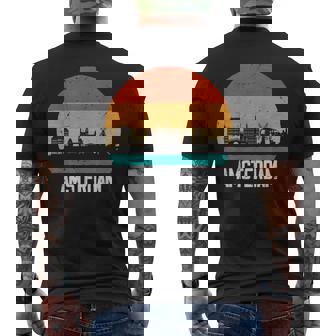 Amsterdam Niederlande Retrointagekyline Amsterdam T-Shirt mit Rückendruck - Geschenkecke