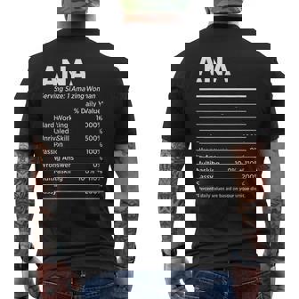 Ana Is My Name おもしろネームタグ メンズTシャツ バックプリント - Kawaiitshirt