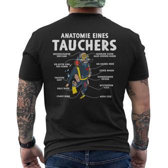 Anatomie Eines Tauchers Taucher Anatomie Lustigerpruch T-Shirt mit Rückendruck - Geschenkecke