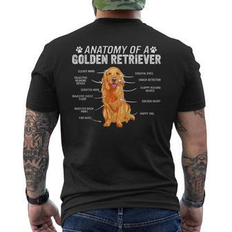 Anatomy Of A Golden Retriever Dog Golden Retriever T-shirt da uomo con stampa posteriore - Novitaregali