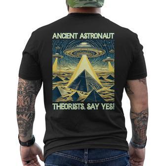 Ancient Astronaut Theorists Say Yes Aliens Men's T-shirt Back Print - Thegiftio UK
