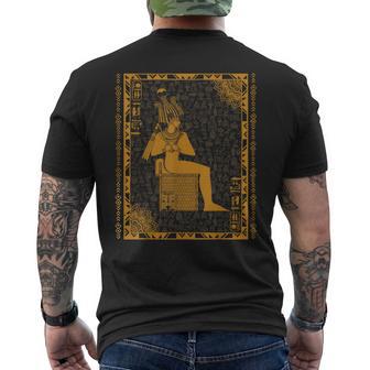 Ancient Egypt God Ausar Osiris Egyptian Kemet Men's T-shirt Back Print - Thegiftio UK
