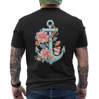 Ancla Con Flores I Ancla Camiseta Hombre Estampado Espalda - Regaloses