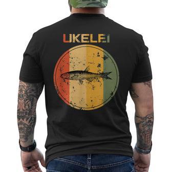 Angeln Ukelei Lustig Fisch Retrointage Kostüm Bekleidung T-Shirt mit Rückendruck - Geschenkecke