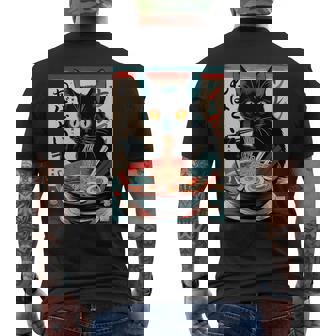 Anime Manga Kawaii Otaku Ramen Gato Divertido Regalo Camiseta Hombre Estampado Espalda - Regaloses