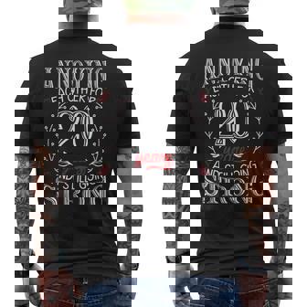 Annoying Each Other For 20 Years 20Th Wedding Anniversary Men's T-shirt Back Print - Monsterry