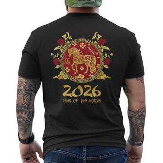 Año Nuevo Chino 2026 Caballo Feliz Año Nuevo Chino 2026 Camiseta Hombre Estampado Espalda - Regaloses
