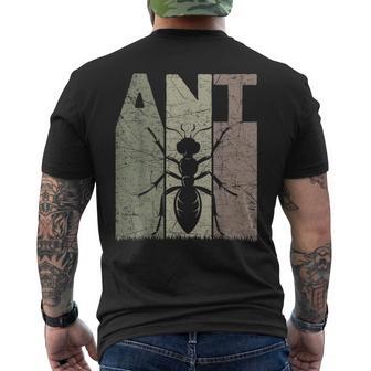 Ant Vintage Entomology Retro Ant Keeper Entomologist Men's T-shirt Back Print - Thegiftio UK