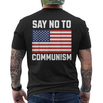 Anti Communist Say No To Communism Men's T-shirt Back Print - Thegiftio UK
