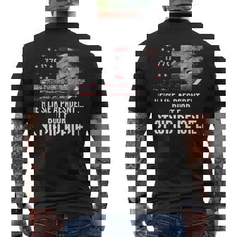 Anti Trump He's Like A President But For Stupid People Men's T-shirt Back Print - Thegiftio