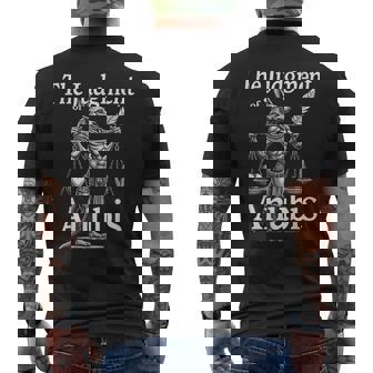 Anubis Egyptian God Of The Dead And Ancient Mythology Men's T-shirt Back Print | Mazezy